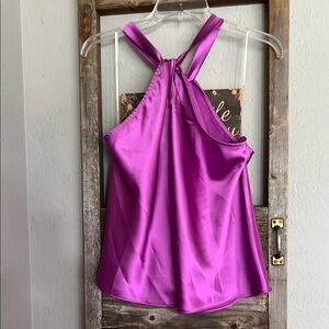 Ellison Pink Asymmetrical Backless Tank Top